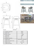 Kris Counter Height Dining Set, Distressed Gray & Washed Blue Wood