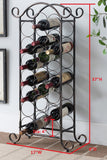 Kaiden Brushed Copper Metal Transitional 21 Bottle Wine Rack Organizer Display Stand - Pilaster Designs