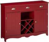 Oscar Bar Cabinet, Red Wood