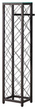 Windy Wine Rack Tower, Pewter Metal & Tempered Glass