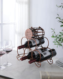 Arlington Countertop Wine Rack, Brushed Copper Metal