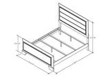 Jardena Brown & Black Wood Configurable Modern Panel Bedroom Set - Pilaster Designs