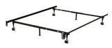 Metal Adjustable Queen, Full, Full XL, Twin, Twin XL, Heavy Duty Bed Frame With 6 Legs, 2 Center Support, 2 Rug Rollers and 2 Locking Wheels - Pilaster Designs