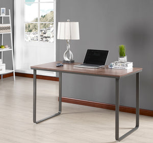 Madilyn Wood & Metal Brown & Gray Modern Home & Office Computer Desk Workstation - Pilaster Designs